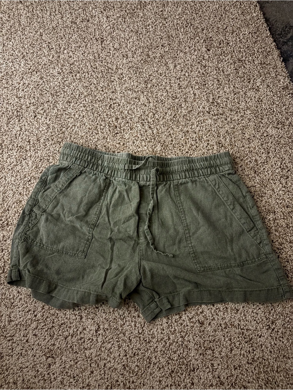 Old Navy Olive Green Drawstring Casual Shorts
